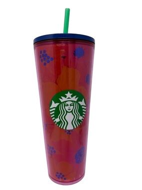 Starbucks Summer 2022 Floral Hibiscus Blooms Tumbler 24oz. venti Cold Cup